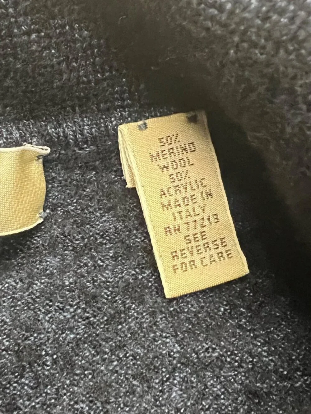 Vintage Pronto Uomo Blue Merino Wool Polo Sweater Solid Lightweight Medium Italy - Picture 5 of 10